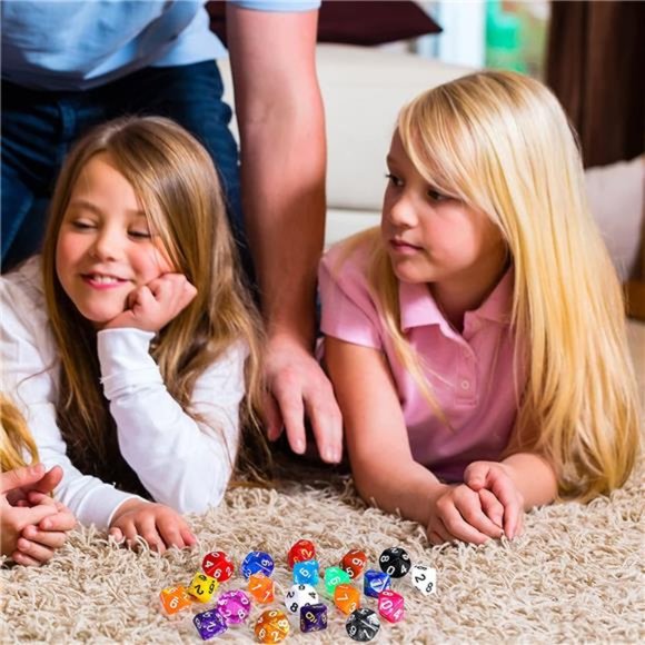 Dice Set with Black Pouch Polyhedral Dice Compatible with RPG MTG Table Games - Picture 6 of 6